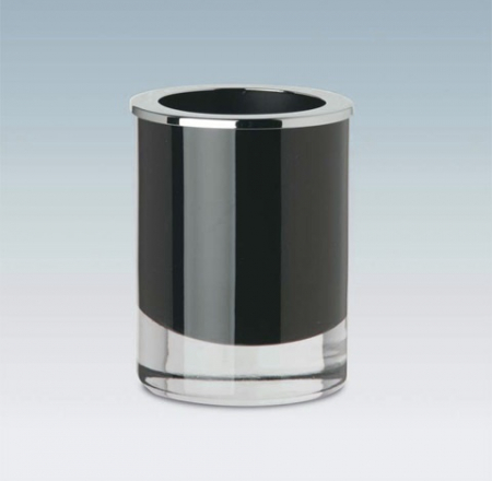 Turētājs zobu birstēm FASHION melns hrom