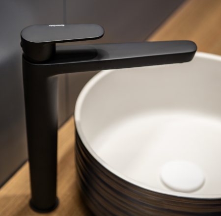 Maisītājs Izlietnei ALEXIA bez noplūdes RamonSoler melns matēts