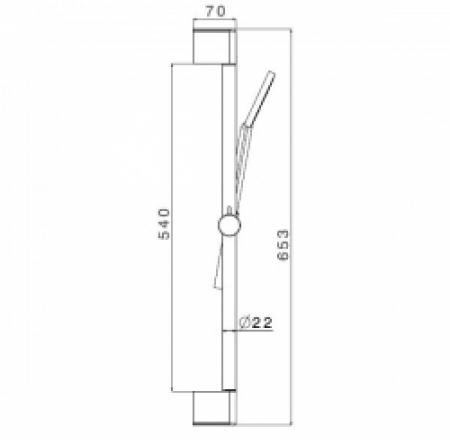 Dušas statīvs ALPI ar klausuli un šļauku, hroms