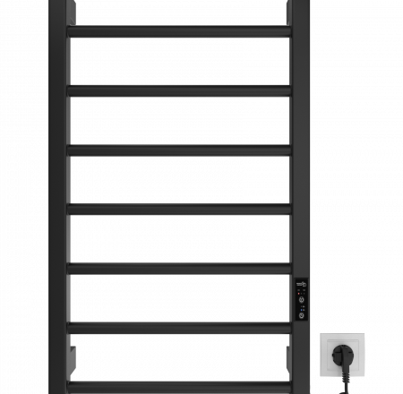 MARIO Dvieļu žāvētājs LEED elektrisks 770x430mm melns matēts