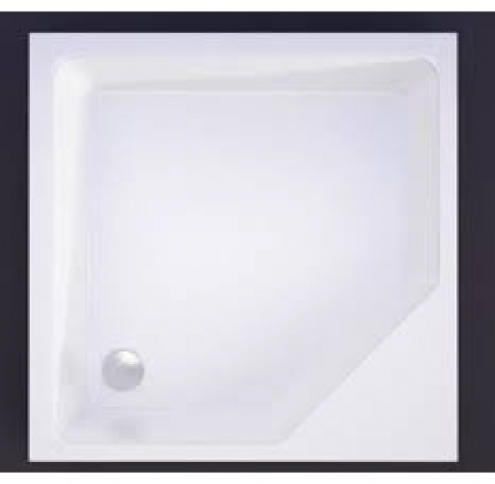 Akmens masas paliktnis KD-90*90 balts ar paneli, BEZ sifona