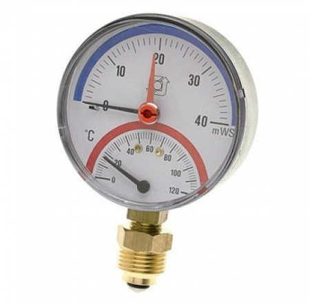 Termo-manometrs sāna piesl. 1/2 2.5bar W