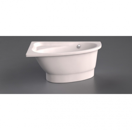 VISPOOL stūra vanna MIA 1400*900mm balta akmens masa