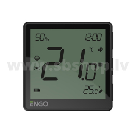 Termostats ENGO EONE-BATW ZigBee melns