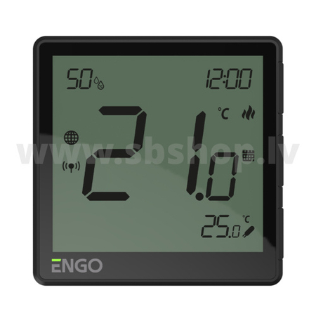 Termostats ENGO EONE-230V ZigBee smart, melns