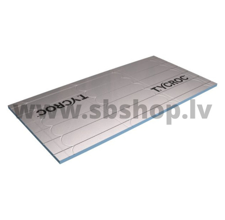 TYCROC UHP16 XPS plāksne siltajām grīdām 1200x600x25mm (Dn16mm caurulei)