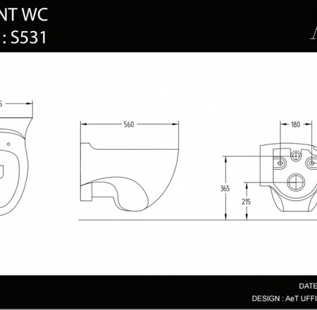 WC Pods ACCENT piek. balts +SC vāks 100