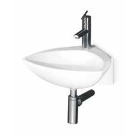 Izlietne SPOT CORNER 44x44 pie sienas, balta