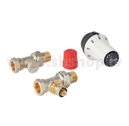 Rad.Ventiļu kom-ts taisns ar termostatu DANFOSS