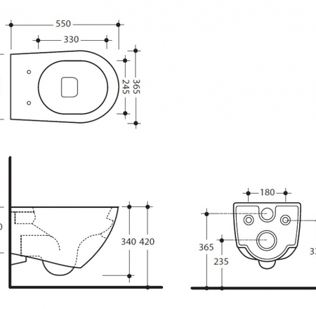 WC Pods AQUATECH piekarams KERASAN