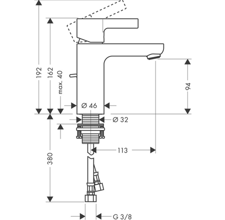 HANSGROHE izlietnes maisītāji METRIS S