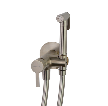 Bidetta ar magnētisko vārstu, iebūvējama sienā ar iebūves daļu, brushed nickel