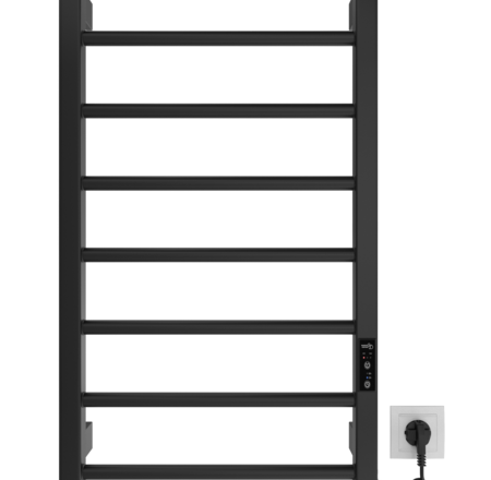 MARIO Dvieļu žāvētājs LEED elektrisks 770x430mm melns matēts