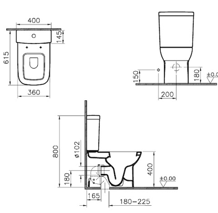 WC Pods VITRA S20 kompl.,SLĒPTS univ.izvads ar SC vāku AKCIJA
