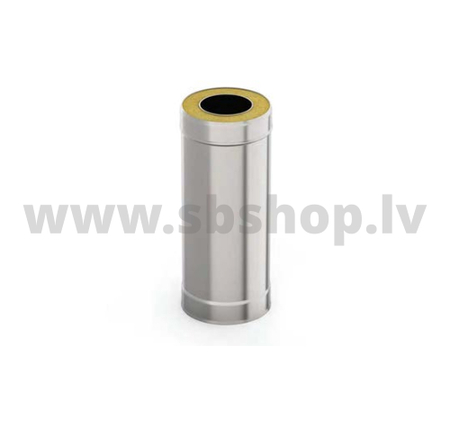 UMK Skursteņa caurule 1.0m, dubultsienu, D130x200, AISI439/439, 1.0/0.5mm