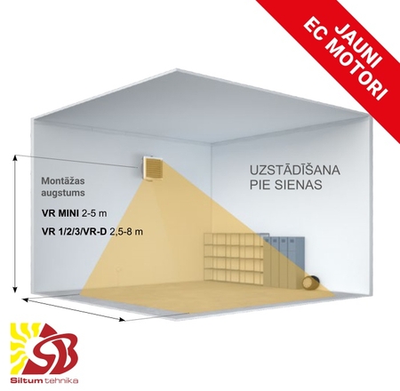 Gaisa pūtējs Volcano EC VR3 NEW 13-75kW