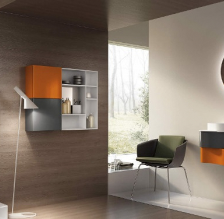 Mēbeļu komplekts ONDA 18, grafīts/oranžs