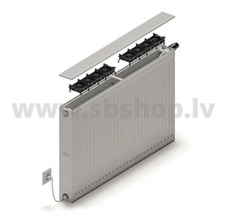 KERMI X-Flair LINE 22-900*1000 radiators ar ventilatoru sāna pieslēgumu