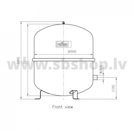 Izplešanās trauks REFLEX N 35L, 4bar