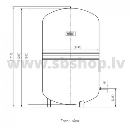 Izplešanās trauks REFLEX N 500L, 6bar