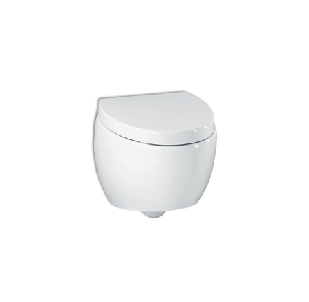 WC pods OVAL balts, piekarams ar s/c vāku