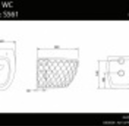 WC Pods CLASS balts/pulēts ar zelta detaļām+SC vāks 100