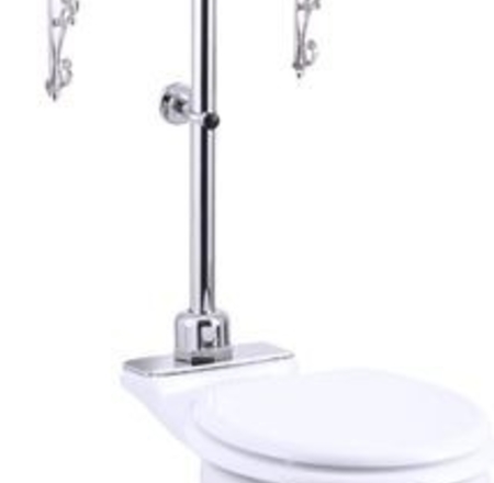 WC Pods Burlington 510 CC ar skaloj.kasti, paaugstināts ar hromētu trubu, BEZ vāka