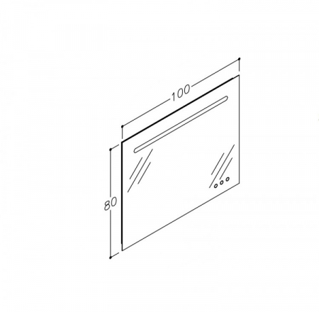KAME SMART spogulis ar LED apgaismojumu, sensoro slēdzi, apsildi un bluetooth skaļruni, 100x80cm